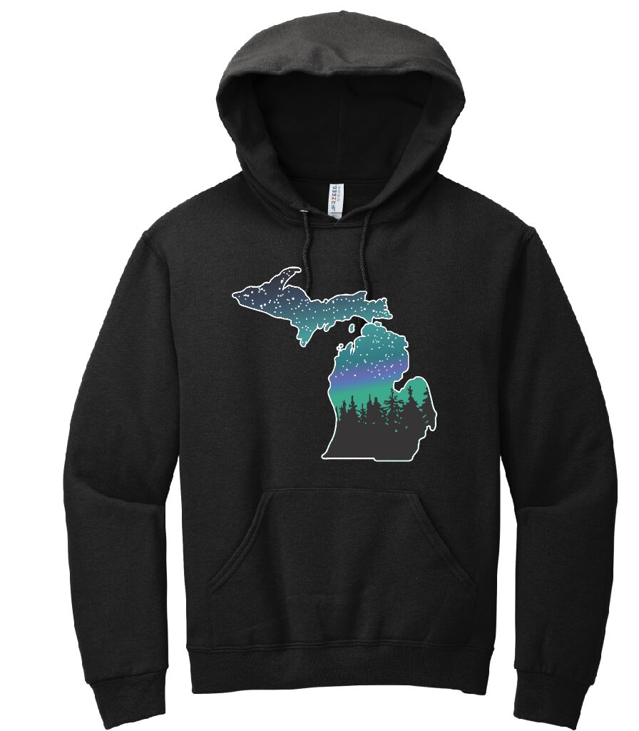 Northern Lights Michigan Hoodie
