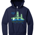 I Walked The Mackinac Bridge Foot Print Hoodie