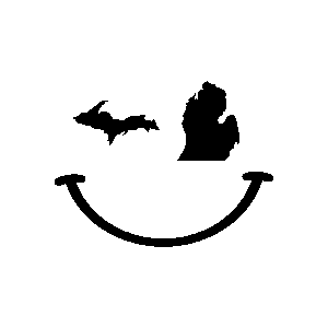 Michigan Smiley Face Sticker