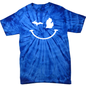 Michigan Smiley Face Tie Dye