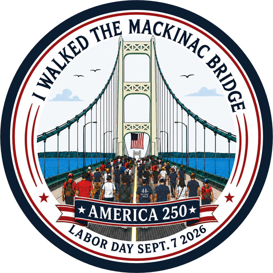 Labor Day Bridge Walk Sticker 2026