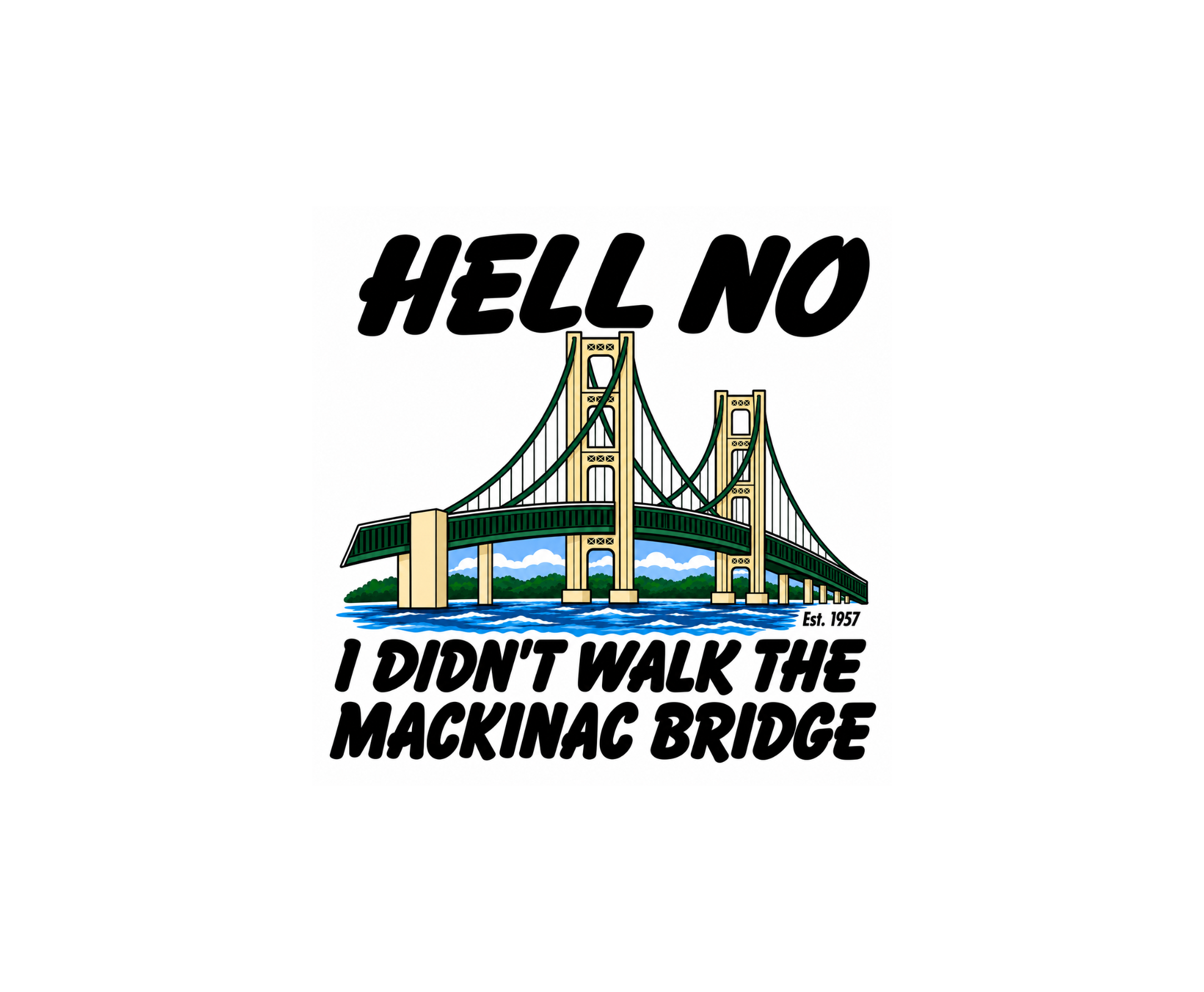 Hell No Bridge Walk Sticker 2026