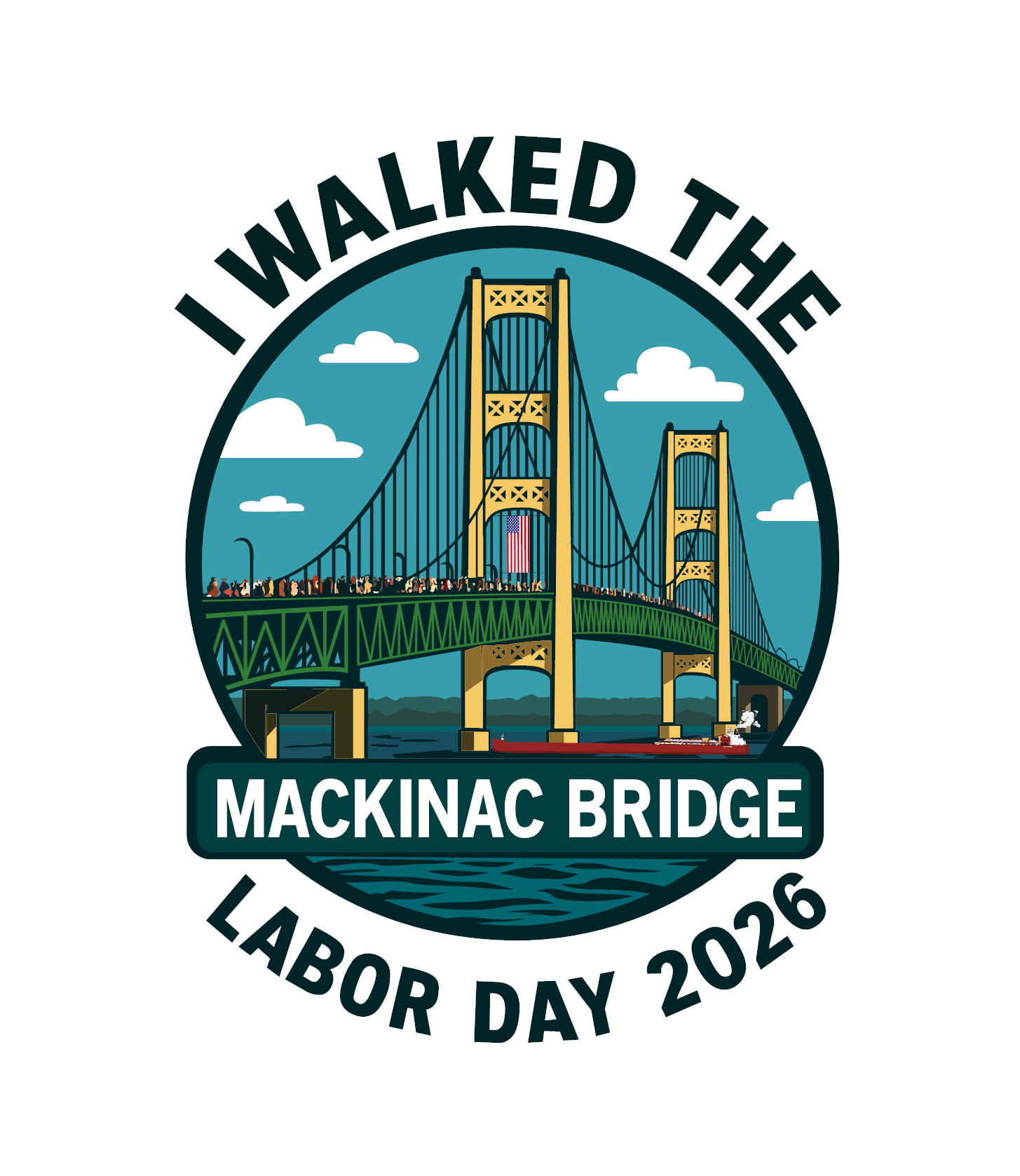 Labor Day Bridge Walk Sticker 2026